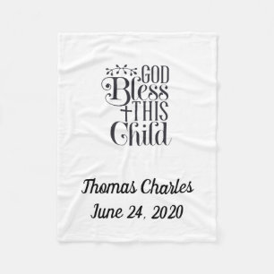 Personalized Baby Blanket God Bless This Child