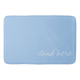 Personalized Baby blue Bath Mat