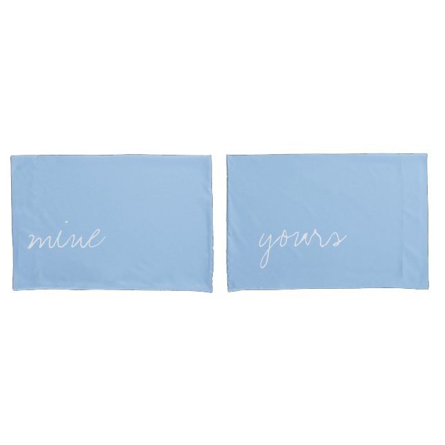 Personalized Baby Blue Colour Pillowcase (Front-Set)