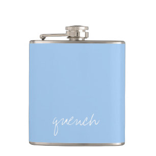 Personalized Baby blue Hip Flask