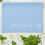 Personalized Baby Blue Kitchen Towel<br><div class="desc">Baby blue is a pale tint of azure,  one of the pastel colours. The first recorded use of baby blue as a colour name in English was in 1892.</div>
