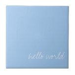 Personalized Baby blue Tile<br><div class="desc">Baby blue is a pale tint of azure,  one of the pastel colours. The first recorded use of baby blue as a colour name in English was in 1892.</div>