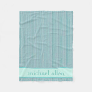 Personalized Baby Blue-Turquoise Blanket