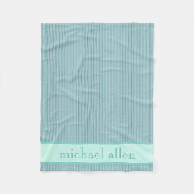 Personalized Baby Blue-Turquoise Blanket (Front)