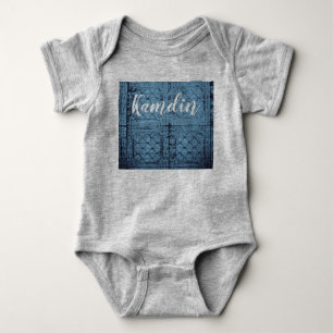 Personalized Baby Body Suit Rustic Tin Panel Ceili Bodysuit