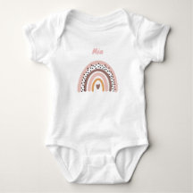 Personalized baby body with name and rainbow