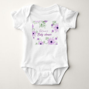 Personalized Baby Bodysuit – Violet Watercolor 