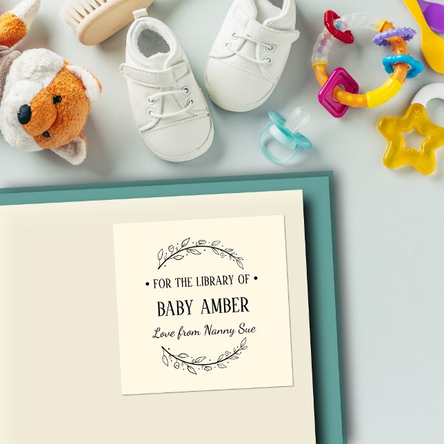 Personalized Baby Bookplate Sticker | From the Lib (Creator Uploaded)