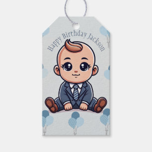 Personalized Baby Boss Gift Tag for Birthday Party