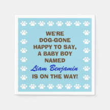 Personalized Baby Boy - Dog Themed Baby Shower
