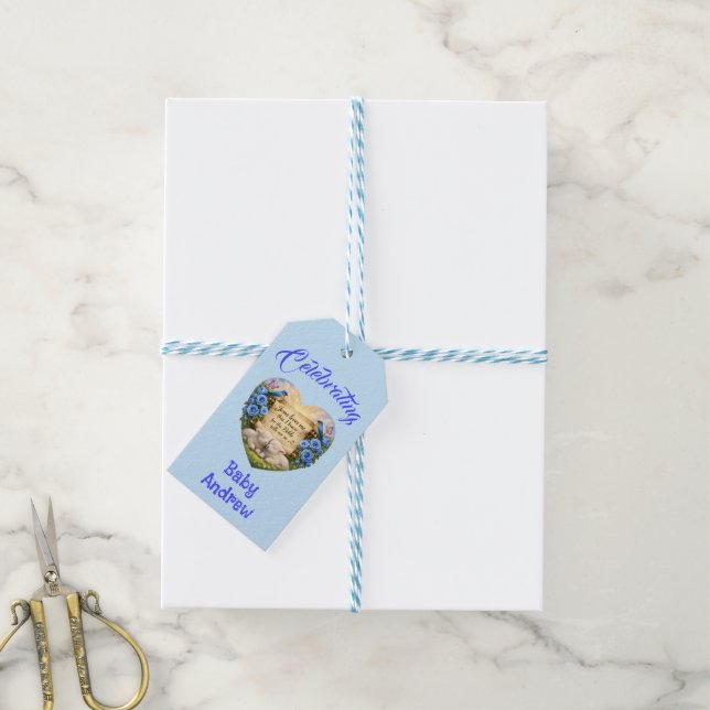 Personalized Baby Boy Gift Tag (With Twine)