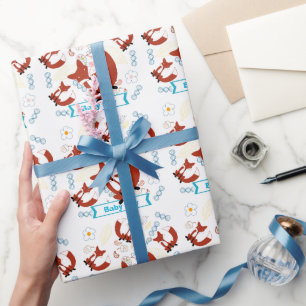 Personalized Baby Boy Wrapping Paper