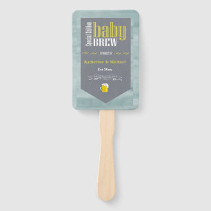 Personalized Baby Brew Beer Label Funny Shower Hand Fan