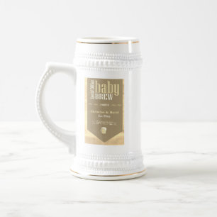 Personalized Baby Brew Beer Label Funny Shower Stein