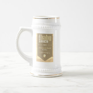 Personalized Baby Brew Beer Label Funny Shower Stein