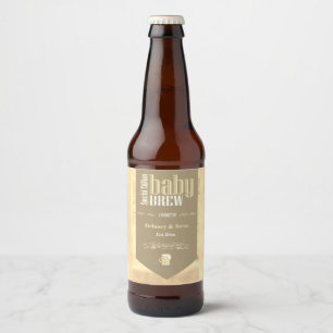 Personalized Baby Brew Funny Party Beer Bottle Label
