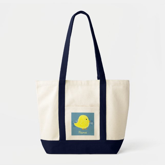 Personalized Baby Chick Tote Bag (Front)