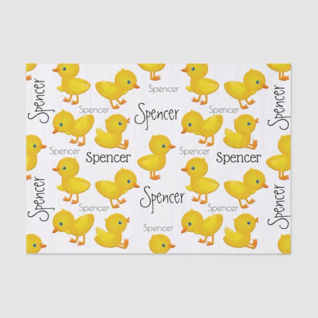 Personalized Baby Chicks Tissue Paper Sheets (Front)
