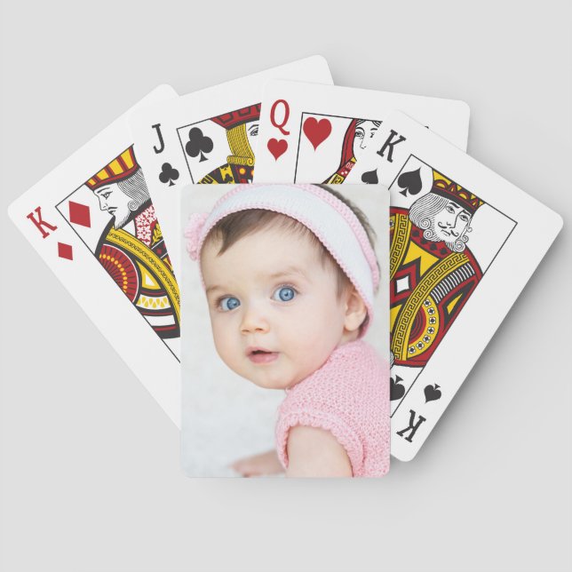 Personalized Baby/Child Photo Playing Cards (Back)