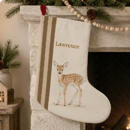 Personalized Baby Deer Nordic Christmas Stocking
