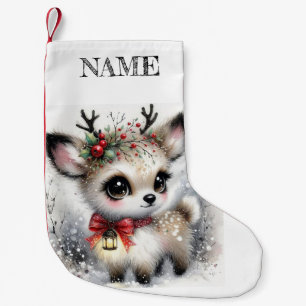 Personalized Baby Deer Small Christmas Stocking