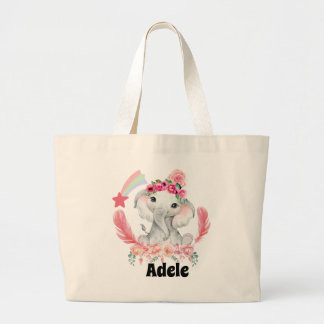 Personalized Baby diaper Large Tote Bag