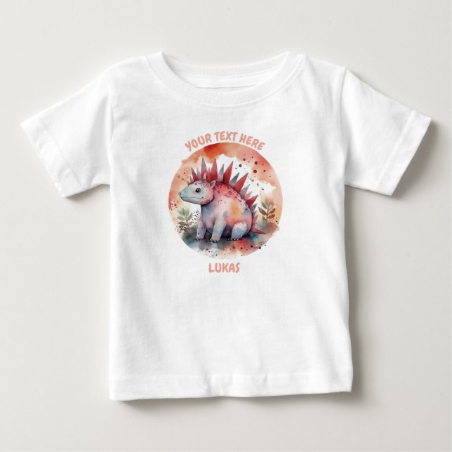 Personalized baby Dinosaur Tee (Front)