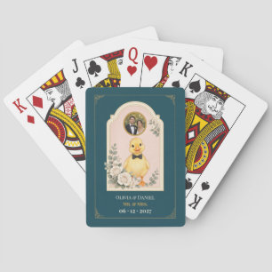 Personalized Baby Duck Wedding Favour Photo Playing Cards