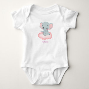Personalized Baby Elephant  Bodysuit
