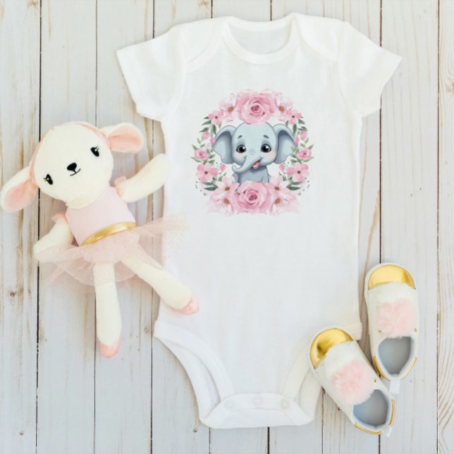 Personalized Baby Elephant Bodysuit Gift (Creator Uploaded)