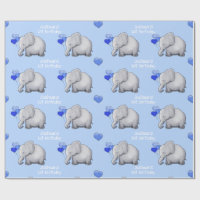 Personalized Baby Elephants 1st Kid Birthday Party