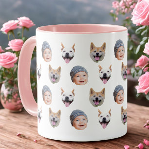 Personalized Baby Face Coffee Cup, 3 Photos       Mug