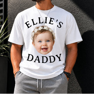 Personalized Baby Face Daddy Mommy photo gift T-Shirt