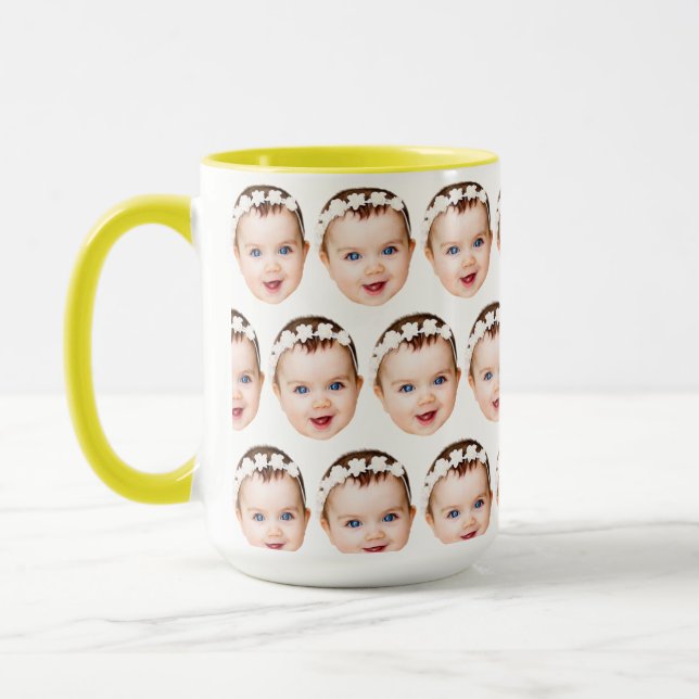 Personalized Baby Face Father's Day Funny Gift Ide Mug (Left)