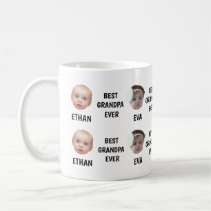 Personalized Baby Face Grandpa, Custom Kids Photo Coffee Mug