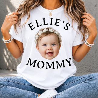 Personalized Baby Face Mommy Custom photo gift T-Shirt