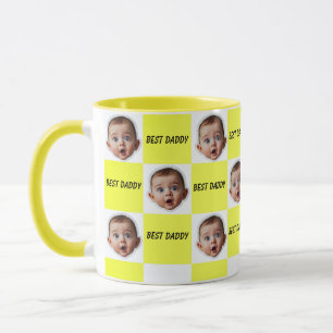 Personalized Baby Face Mug – Custom "Best Daddy"