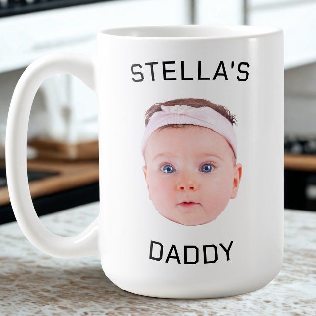 Personalized Baby Face Photo Dad Gift Coffee Mug (Creator Uploaded)
