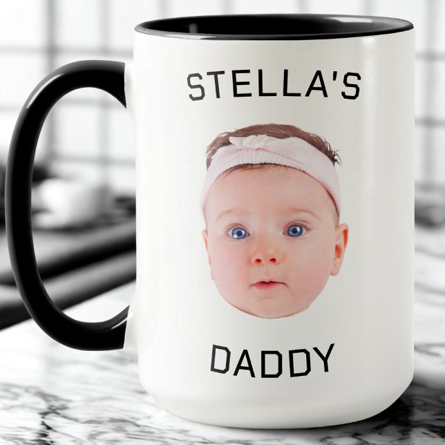 Personalized Baby Face Photo Dad Gift Mug (Creator Uploaded)