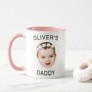 Personalized Baby Face Photo Mug For Dad