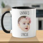 Personalized Baby Face Photo Mug For New Uncle<br><div class="desc">The background needs to be transparent. Make sure the photo is cropped tightly to the object/face. If you have any problem cropping your photo, i can do it for you. Before placing an order, you have to send your photo to my message or email at ayokholid@gmail.com, and i will send...</div>