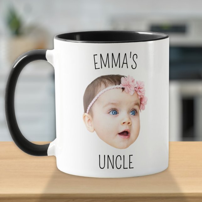 Personalized Baby Face Photo Mug For New Uncle (Creator Uploaded)