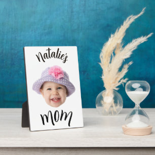 Personalized Baby Face Photo Name New Mom Plaque