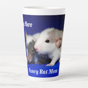 Personalized Baby Fancy Pet Rat Pups Latte Mug