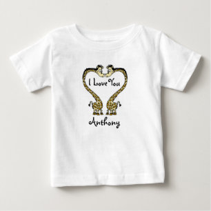 Personalized Baby Fine Jersey T-Shirt/Giraffes T-Shirt