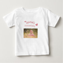 Personalized Baby First Birthday Photo Shirt 