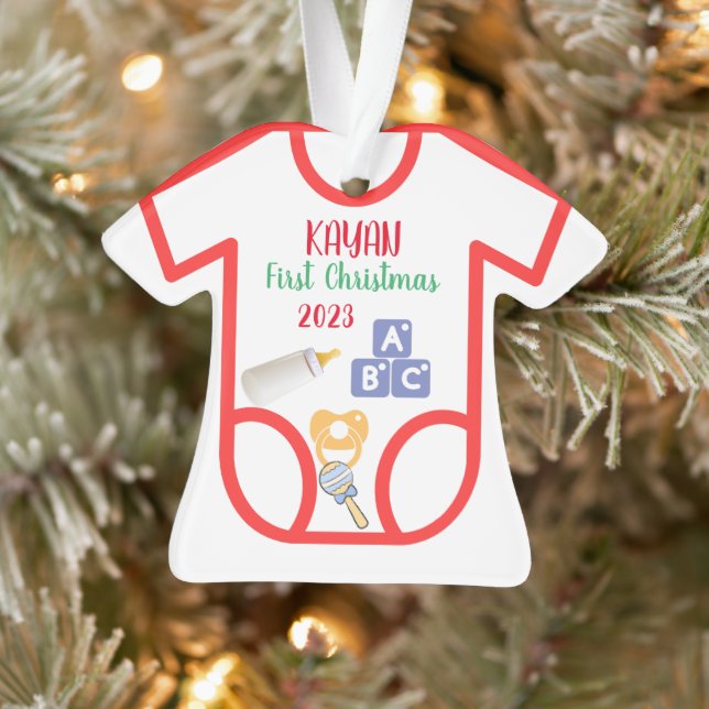 Personalized baby first Christmas 2023 Ornament (Tree)
