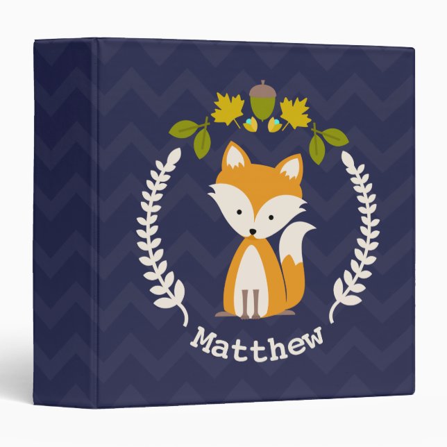 Personalized Baby Fox Binder (Front/Spine)