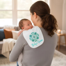 Personalized Baby Gift with Name Cute Folk Floral 