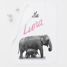 Personalized Baby Girl Blanket "Little Luna"